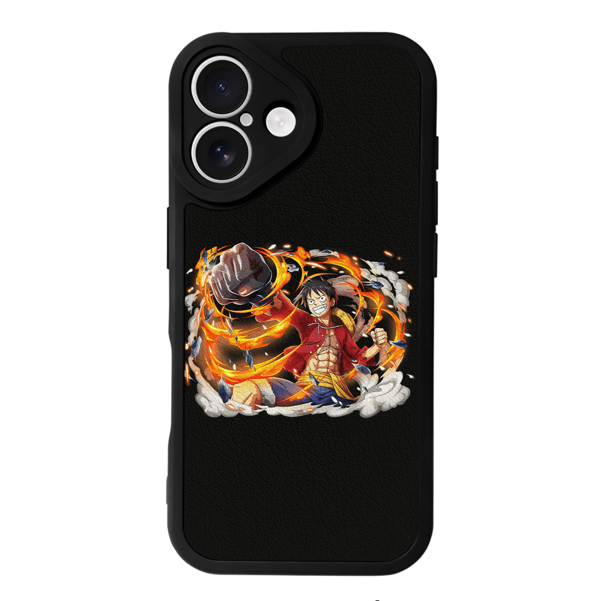 （画像用） ワンピース モンキー・D・ルフィ ONE PIECE Monkey D. Luffy 【iPhone 16シリーズ対応】シリコンスマホケース（レザー調） 材質：シリコン